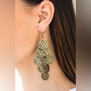 Paparazzi Gold Geometric Dangle Earrings